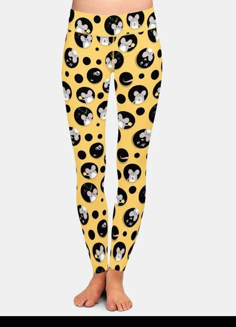 Cute Arrival Cartoon Mouse Digital Printed Leggings