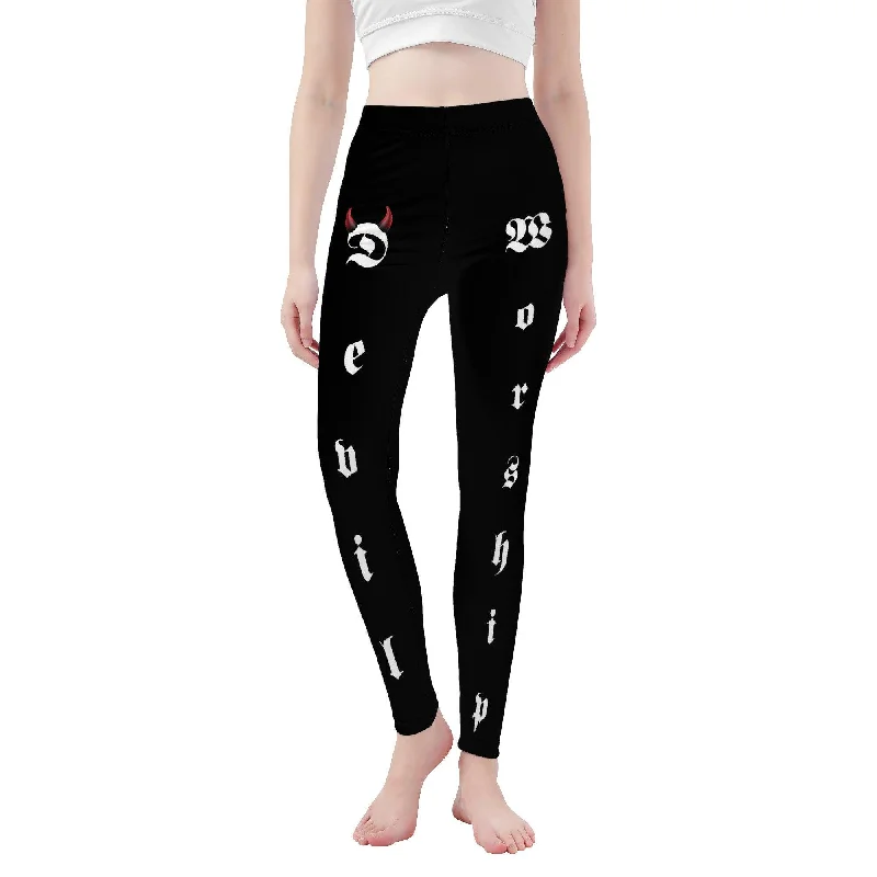 Devil Worship Yoga Leggings