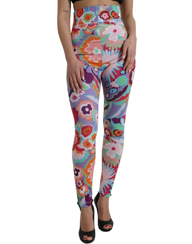 Enchanting Floral Print High-waist Leggings