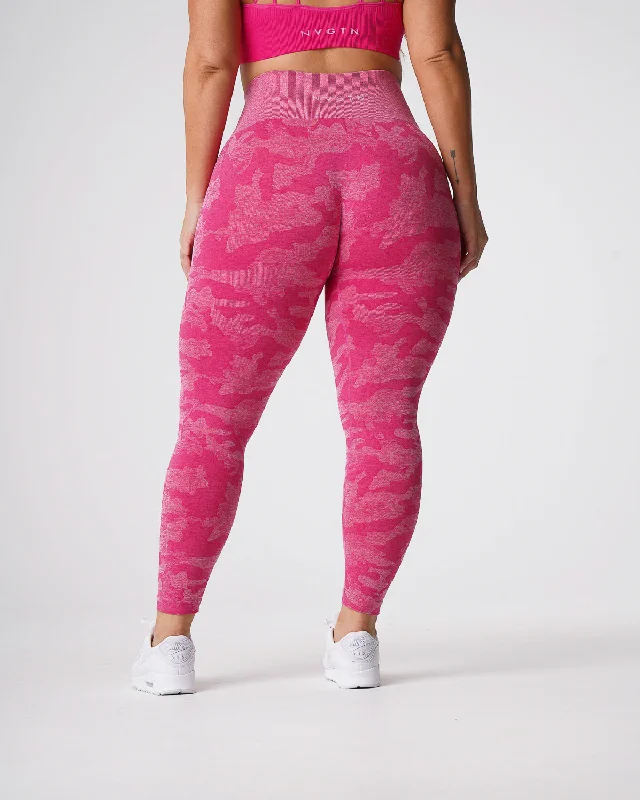 Fuchsia Camo Seamless Leggings