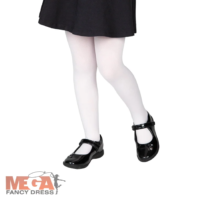 Girls White Tights Accessory