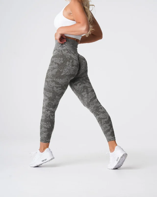 Khaki Green Camo Seamless Leggings