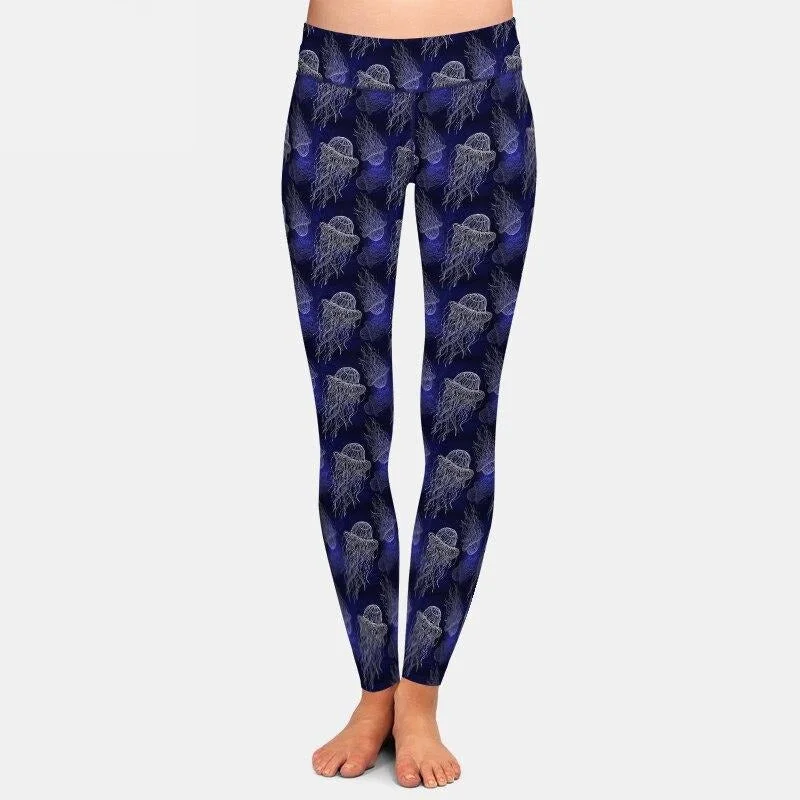 Ladies 3D Jelly Fish Printed Leggings