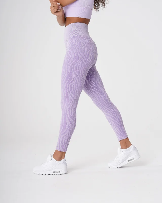 Lilac Zebra Seamless Leggings