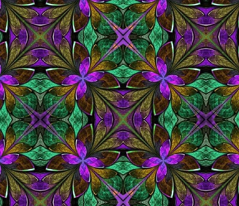 Geometric - Green/Purple - please msg size