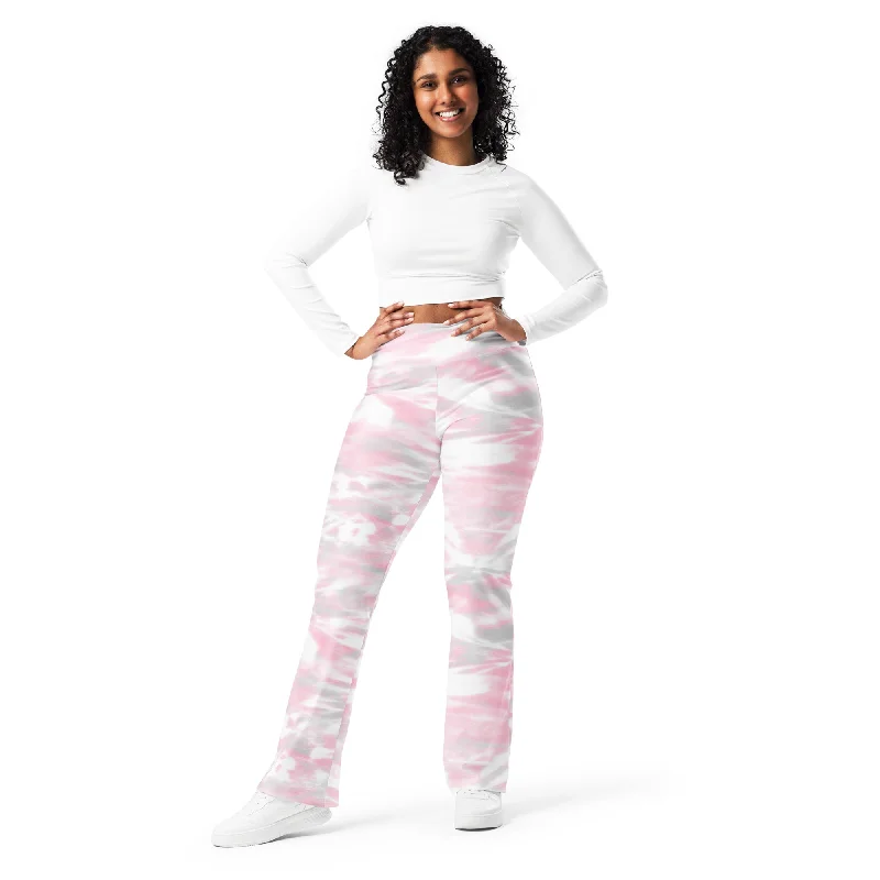 Pink Camouflage Flare leggings