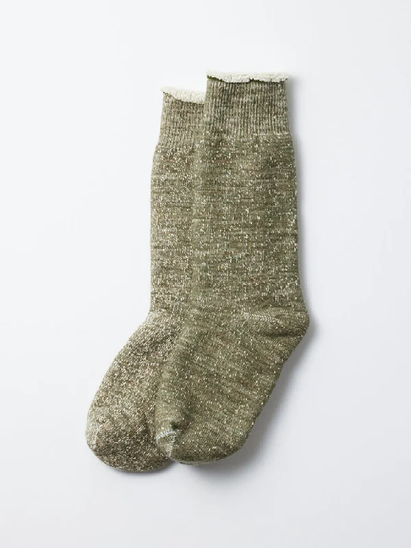 Rototo Double Face Socks in Army Green