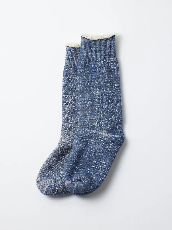 Rototo Double Face Socks in Deep Ocean Blue