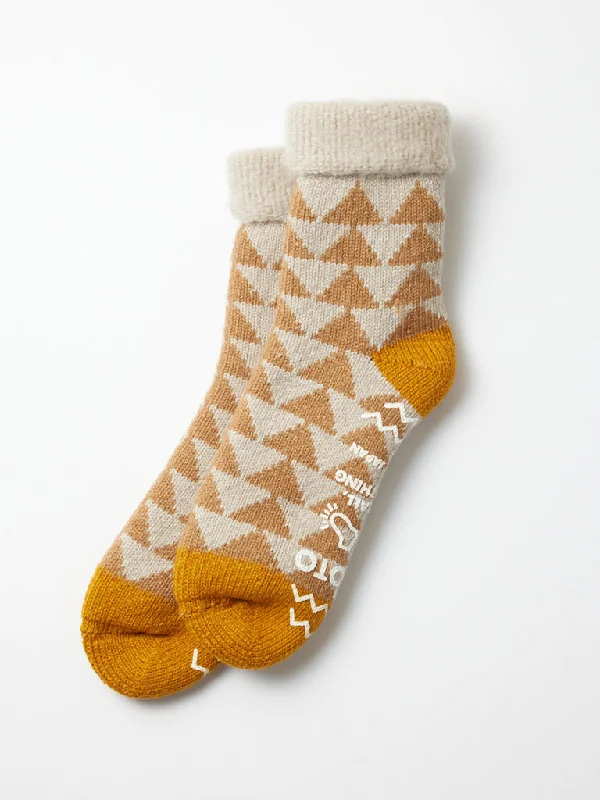 Rototo Comfy Room Socks in Beige Gold