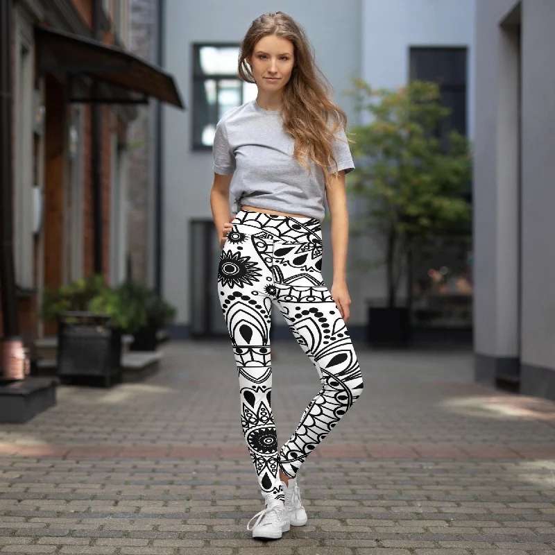 Trendy Geometrics Yoga Leggings, lioness-love