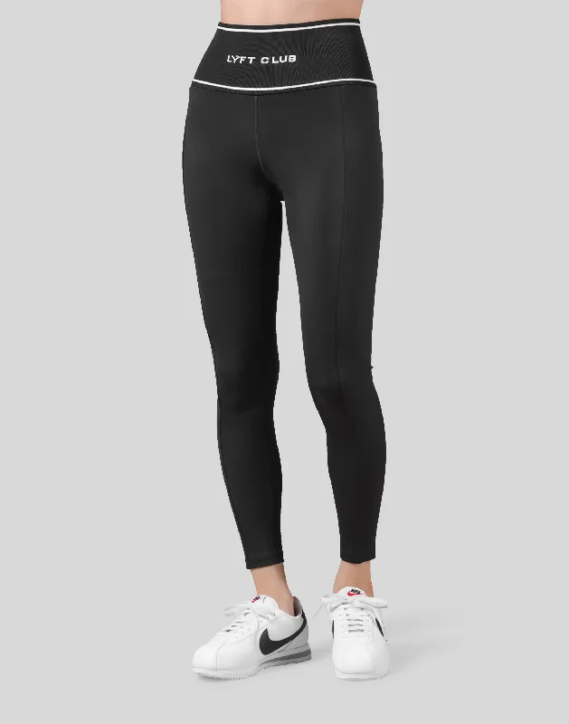 LÝFT Club Waist Rib Leggings - Black