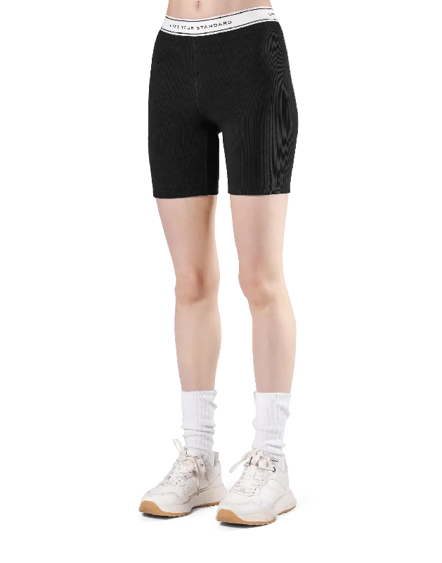 LÝS Rib Woven Shorts - Black