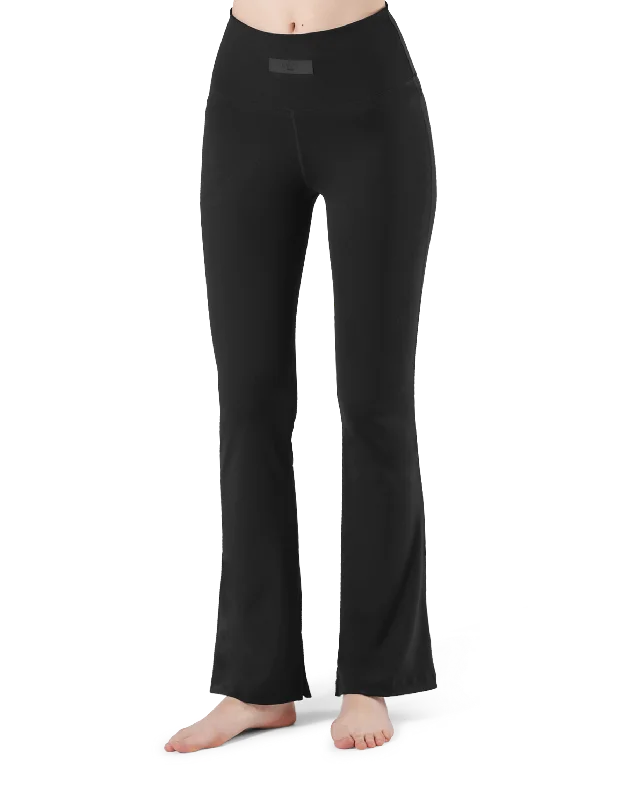 High Rise Flare Leggings - Black