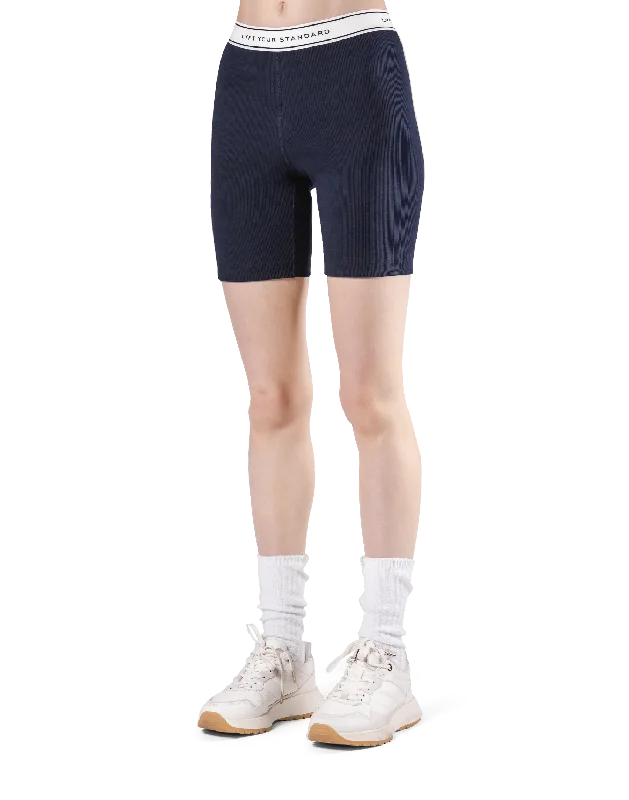 LÝS Rib Woven Shorts - Navy