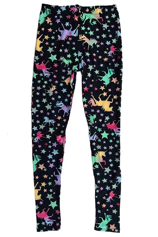 Women's Regular Colorful Unicorn Pattern Printed Leggings