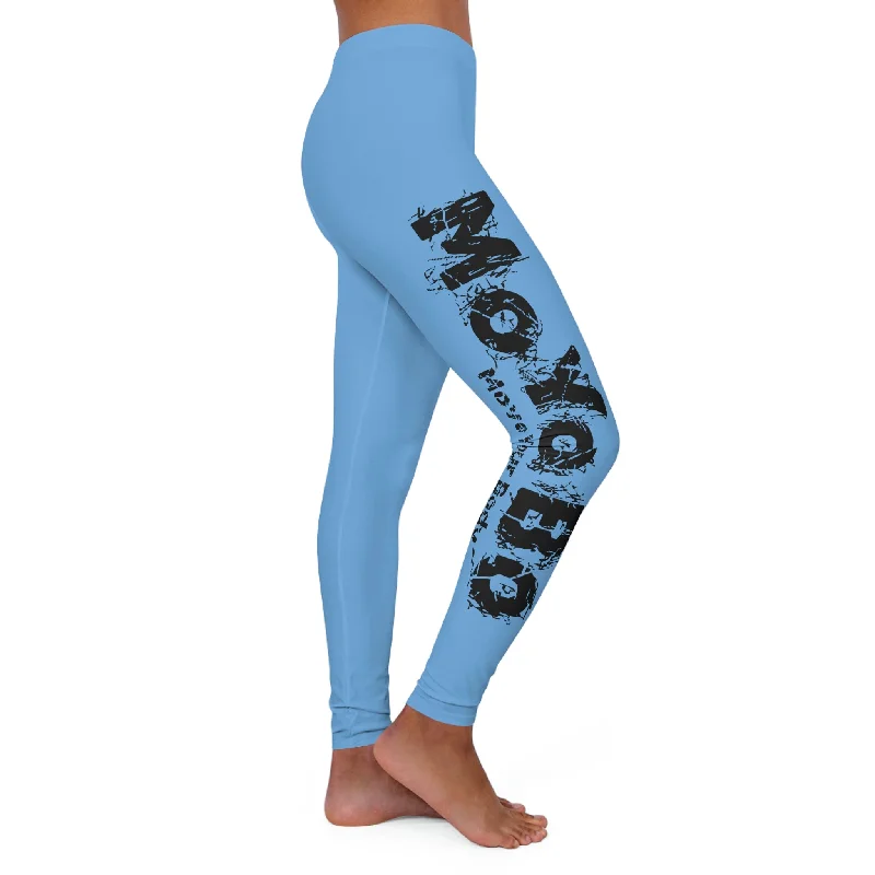 Women's Light Blue Spandex Leggings