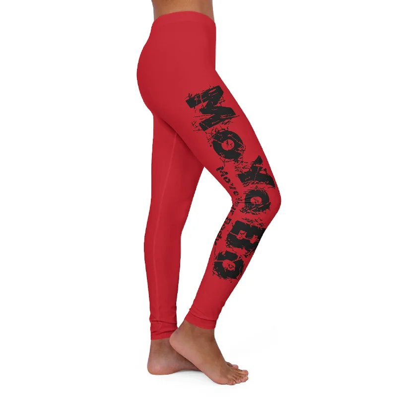 Women's Dark Red Spandex Leggings