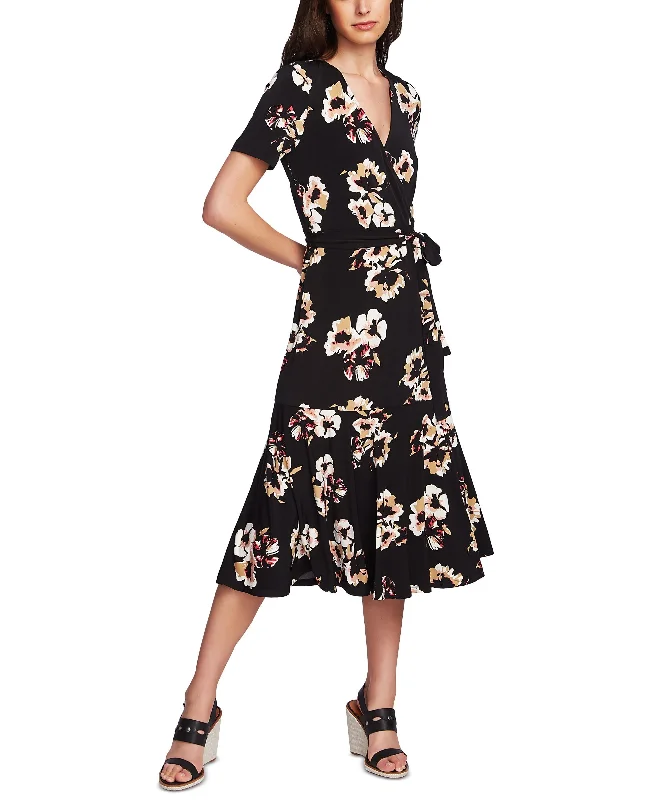 1.State Wrap Front Floral Dress