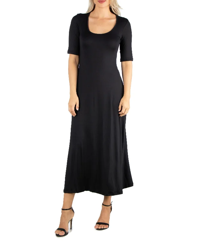 24seven Comfort Apparel Womens Casual Maxi Dress