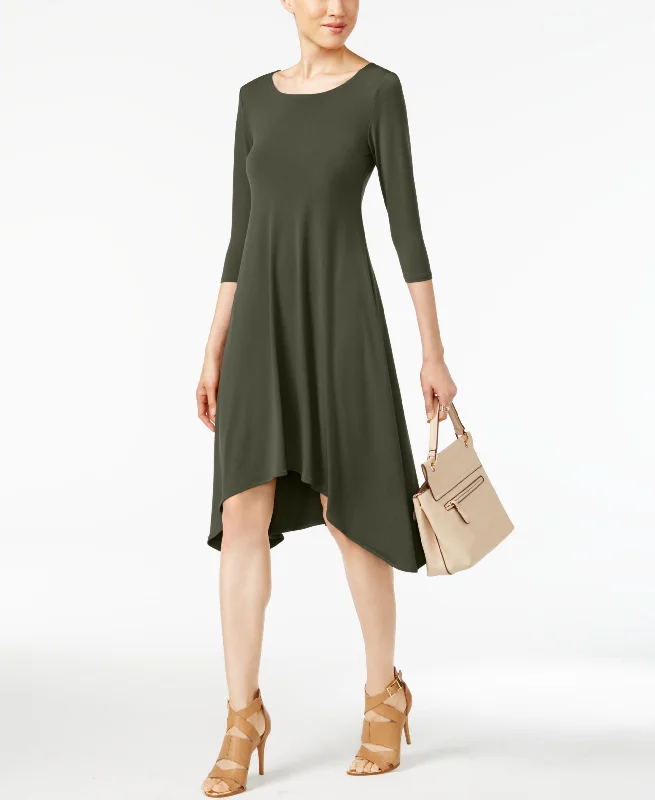 Alfani Knit Handkerchief Hem Dress