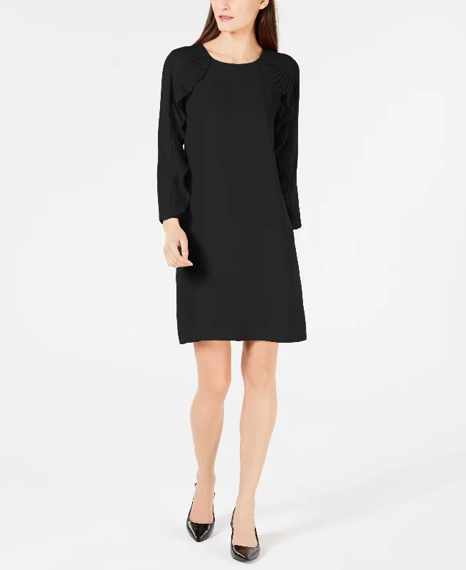 Alfani Pleated Ruffle Sleeve Dress