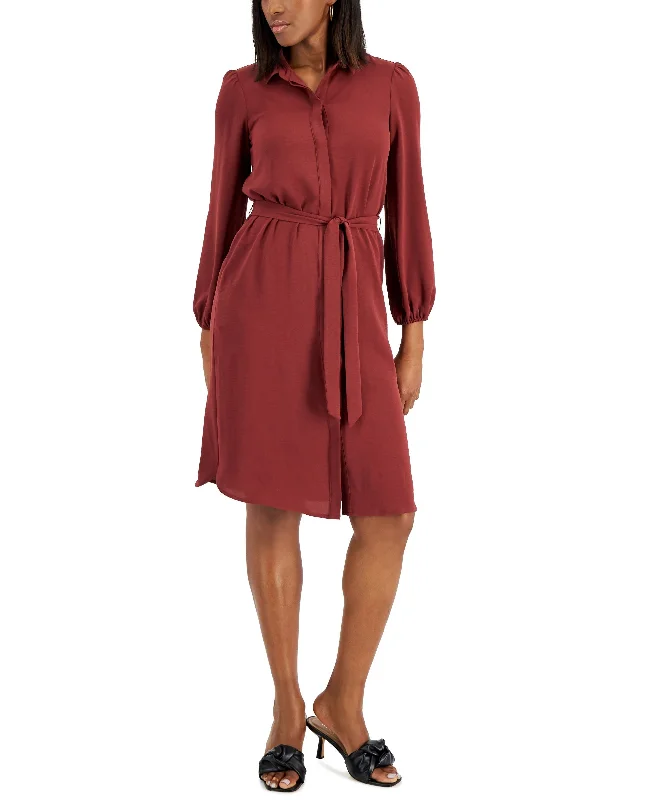 Alfani Tie Waist Shirtdress