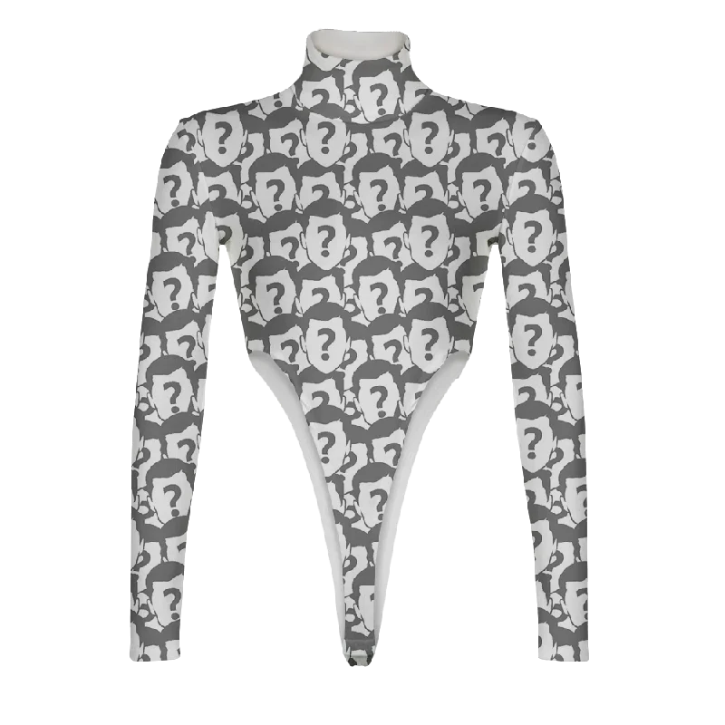 All Over Face Custom Turtleneck Long Sleeve Jumpsuit