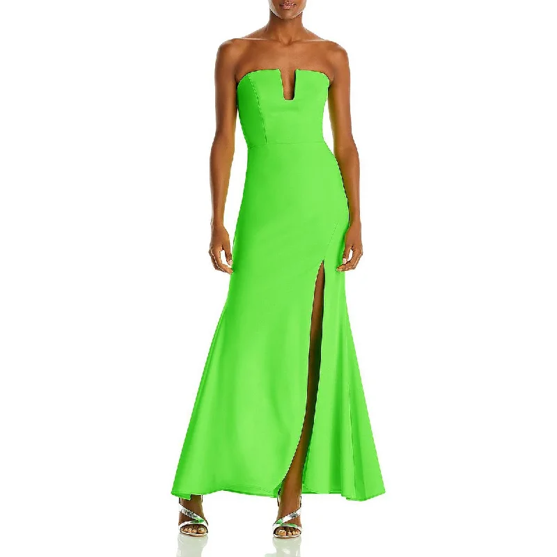 Aqua Womens Strapless Formal Evening Dress