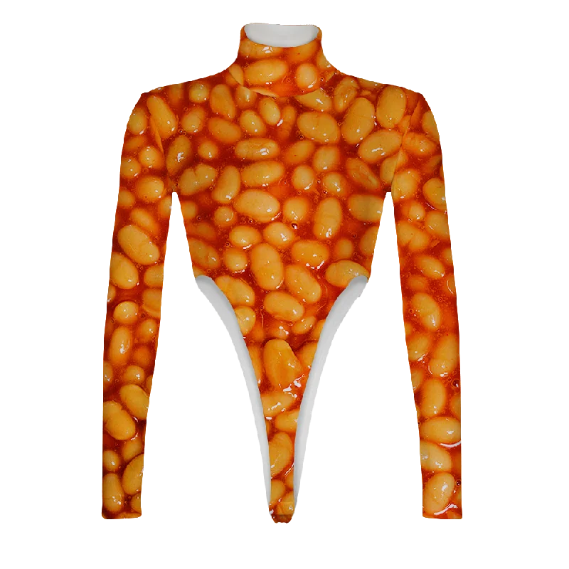 Baked Beans Turtleneck Long Sleeve Jumpsuit