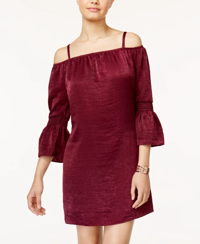 Bcx Juniors Cold Shoulder Bell Sleeve Dress