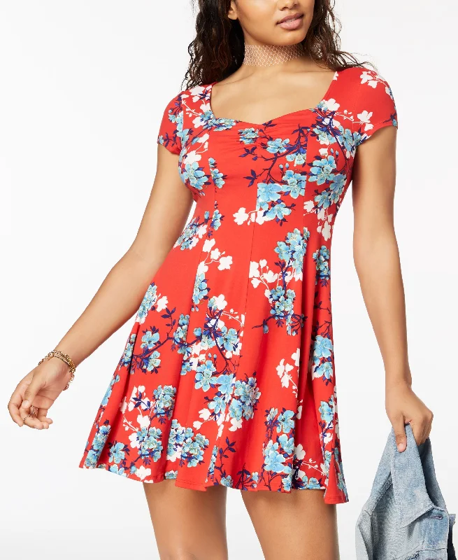 Be Bop Juniors Printed Fit Flare Dress