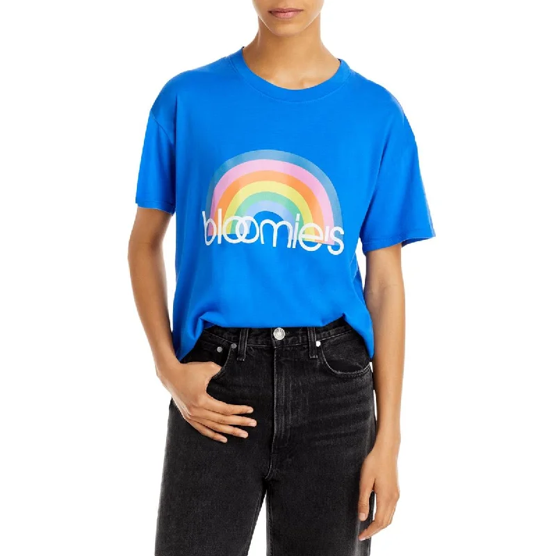 Bloomies Womens Rainbow Graphic Cotton T-Shirt