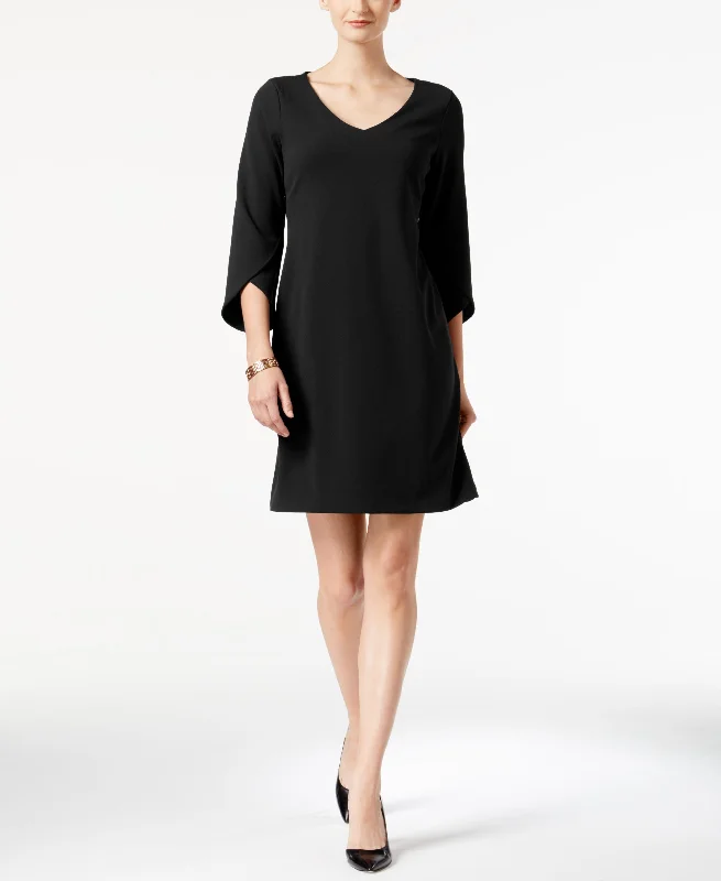 Charter Club V Neck Tulip Sleeve Dress