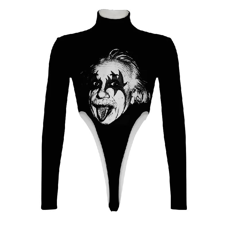 Einstein Kiss Turtleneck Long Sleeve Jumpsuit