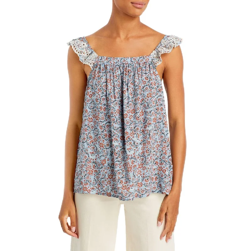 Fever Womens Printed Off The Shoulder Tank Top