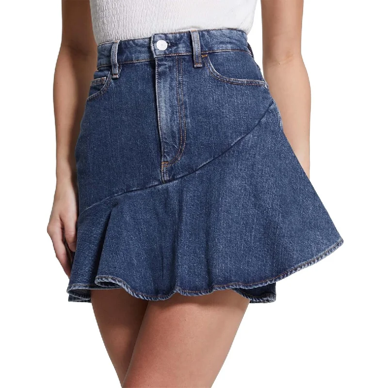 Guess Womens Claud Faux Wrap Short Mini Skirt