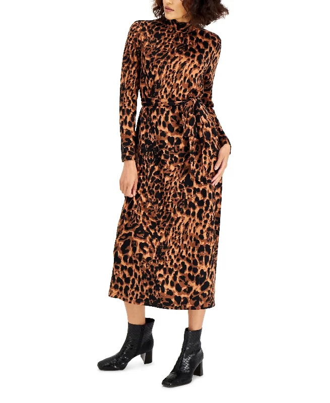 INC International Concepts Animal Print Midi Dress