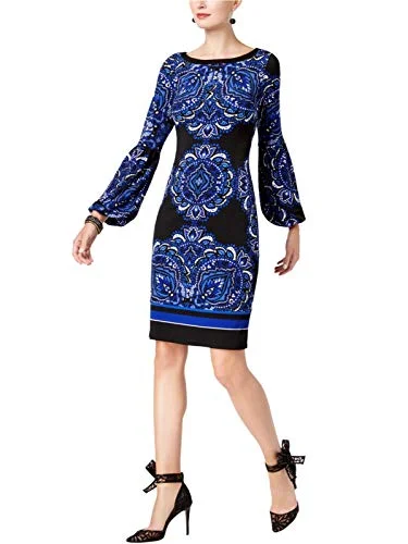 INC Womens Blouson-Sleeve Sheath Dress