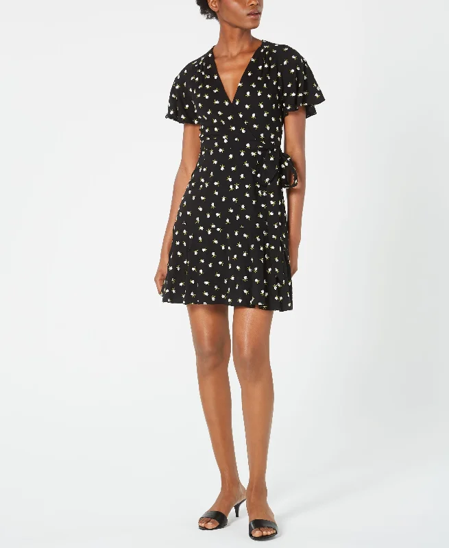 Jill Jill Stuart Floral Embroidered Wrap Dress