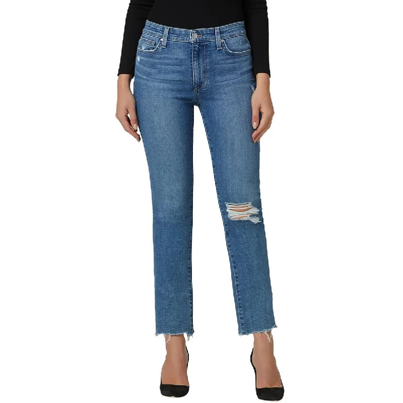 Joe's Womens Boyfriend Distressed Cropped Jeans