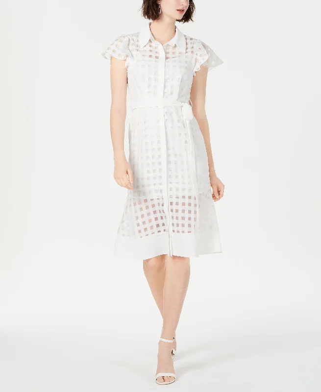 Julia Jordan Short Sleeve Checkered Dress