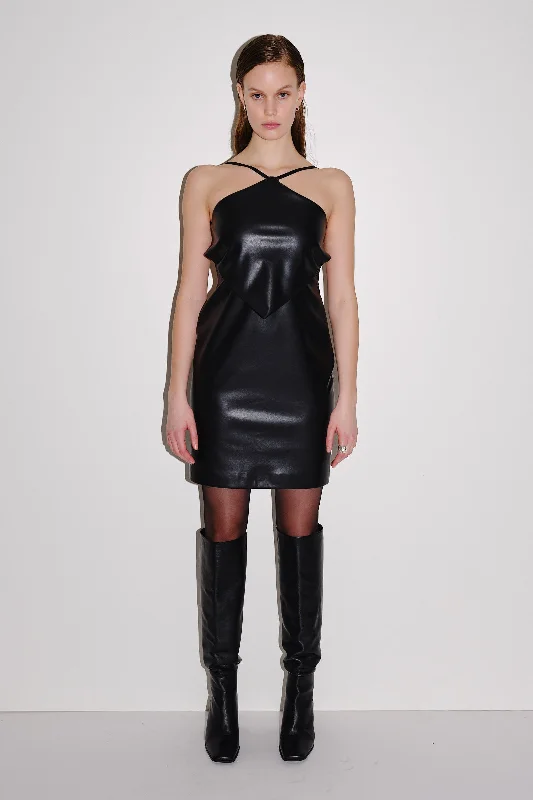 Katja Imitation Leather - Black