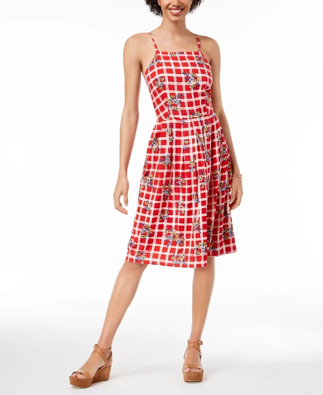 Maison Jules Printed Spaghetti Strap Dress