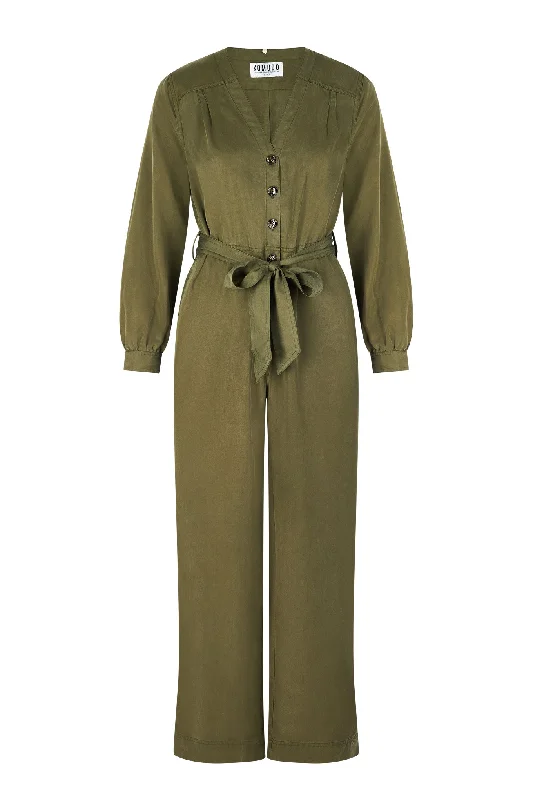 Maki Tencel Jumpsuit Khaki