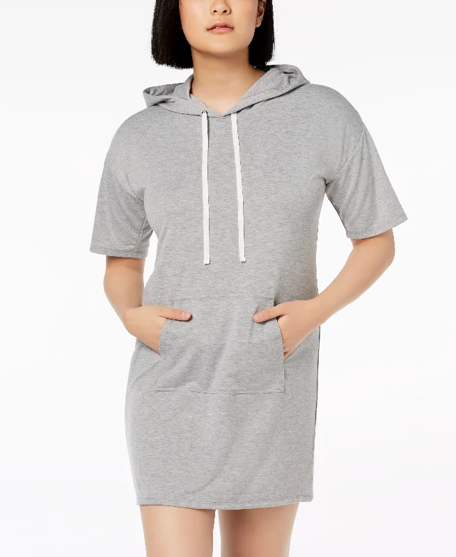 Material Girl Juniors Short Sleeve Hoodie Dress