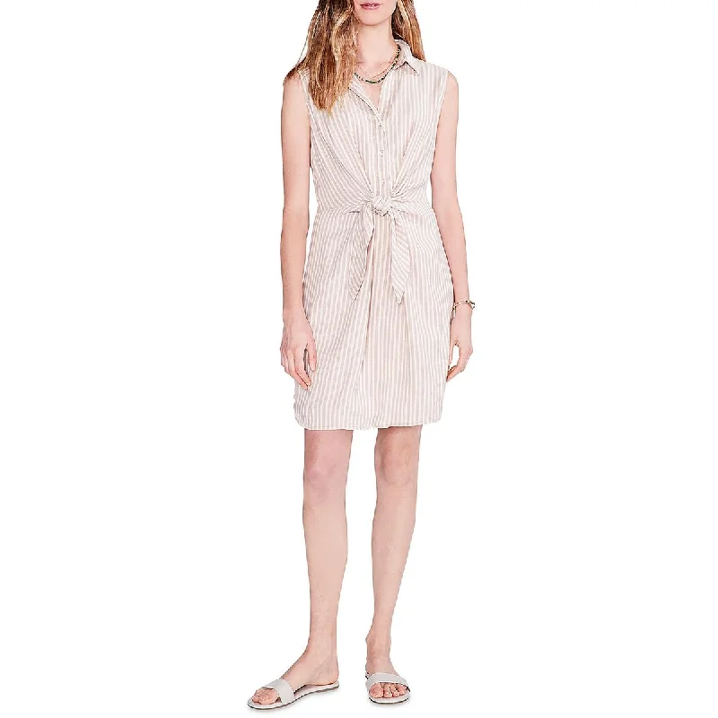 Nic + Zoe Womens Linen Short Shirtdress