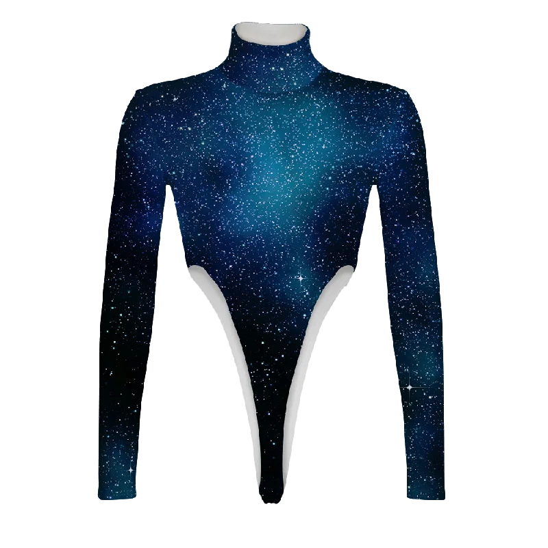 Starry Starry Night Turtleneck Long Sleeve Jumpsuit