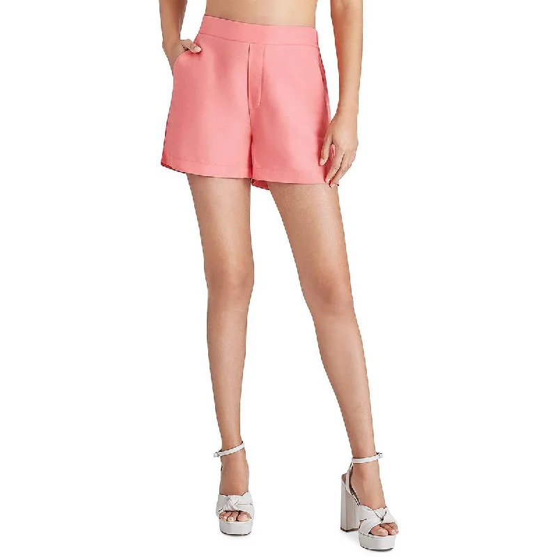 Steve Madden Womens Eni Elastic Back Short High-Waist Shorts