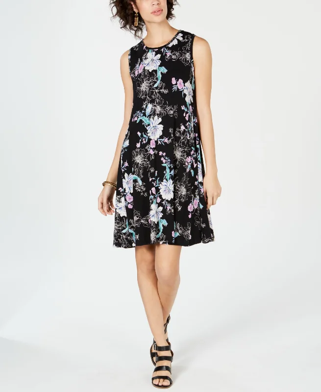 Style & Co Floral Print Swing Dress