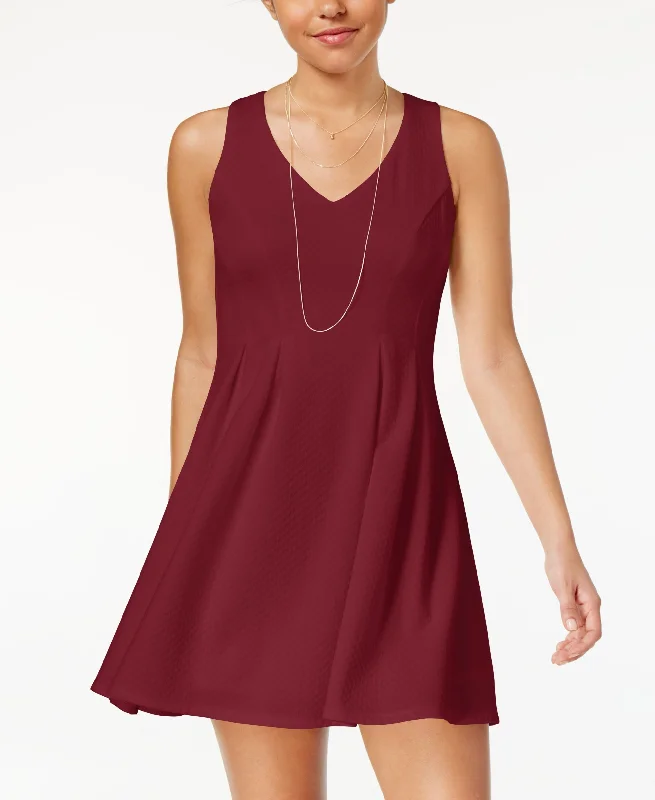 Teeze Me Juniors Pleated Fit Flare Dress